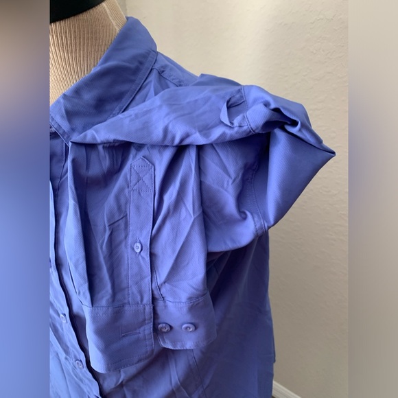 Reel Legends Vented Fishing Shirt Mens 2XL XXL purple Button Up Long Sleeve - Picture 6 of 8